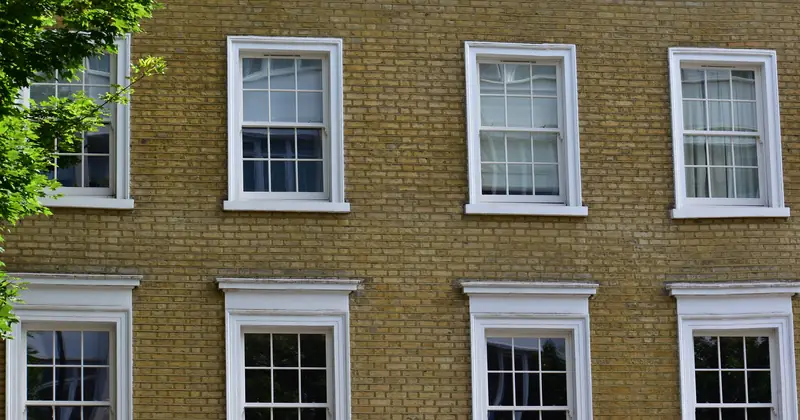 A local brick building facade