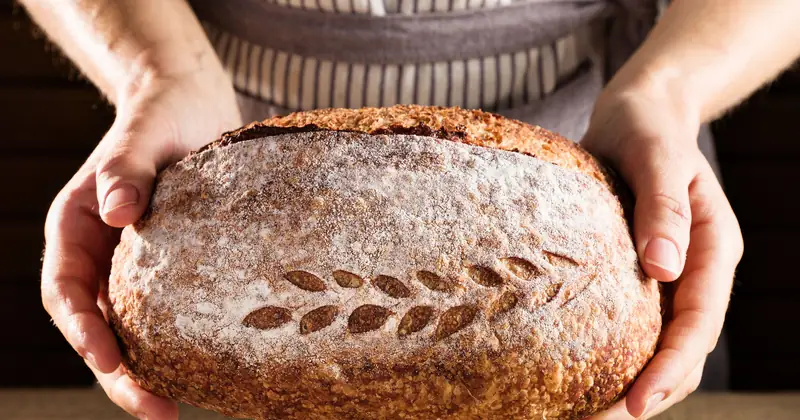 Warm sourdough, freshly baked for the morning board.