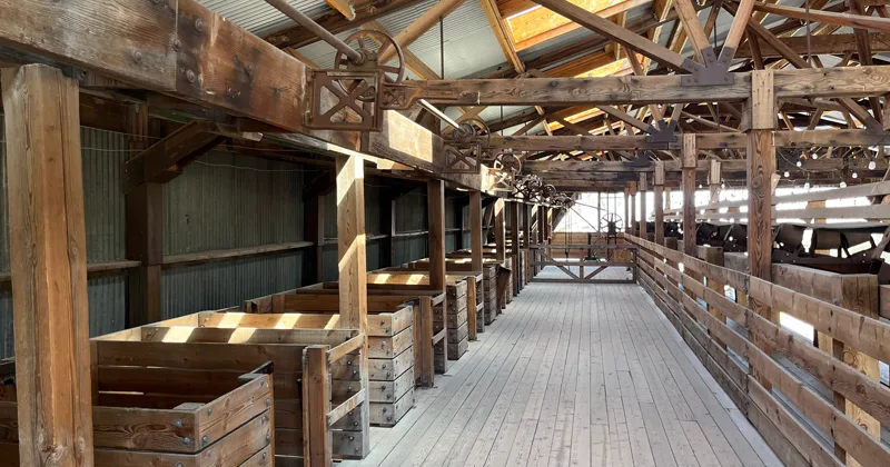 The restored barn interior